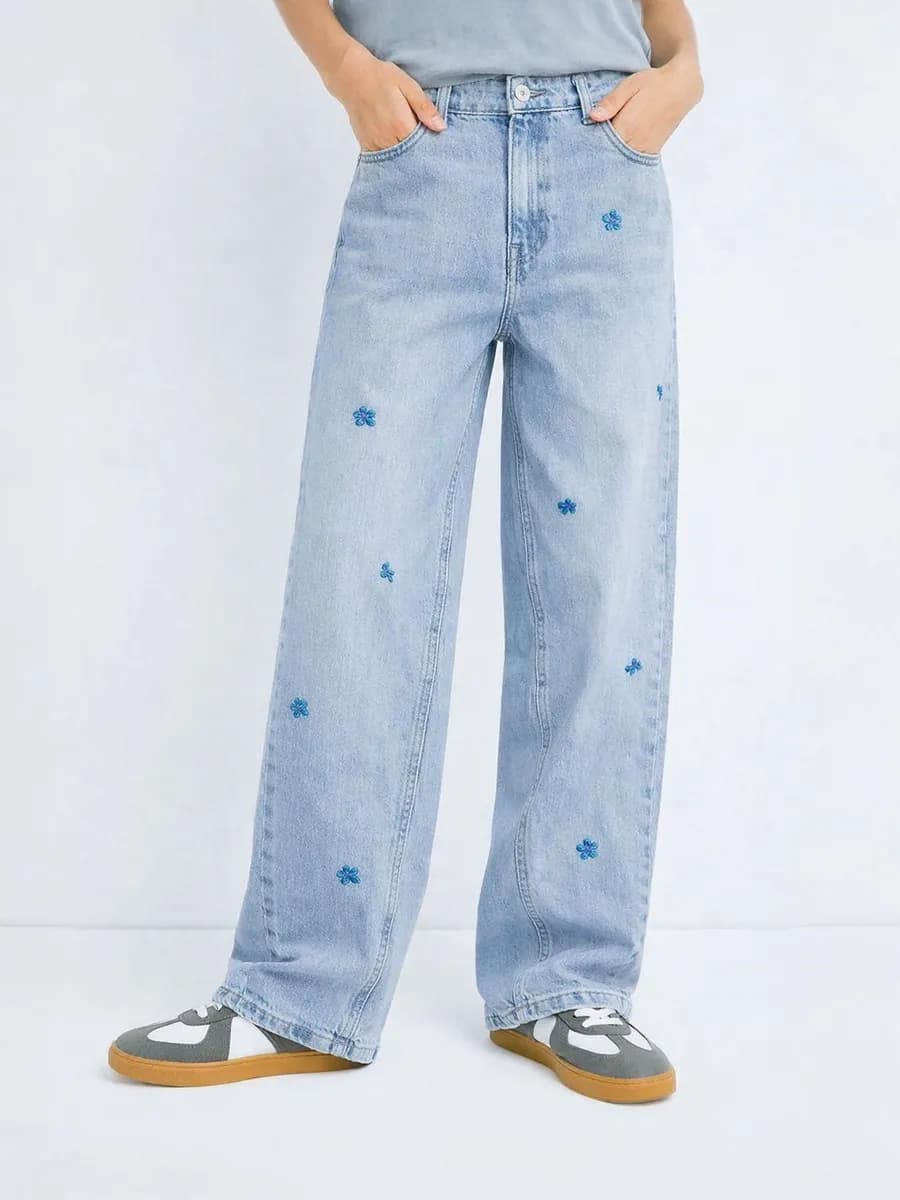 Объёмные джинсы Baggy для девочек