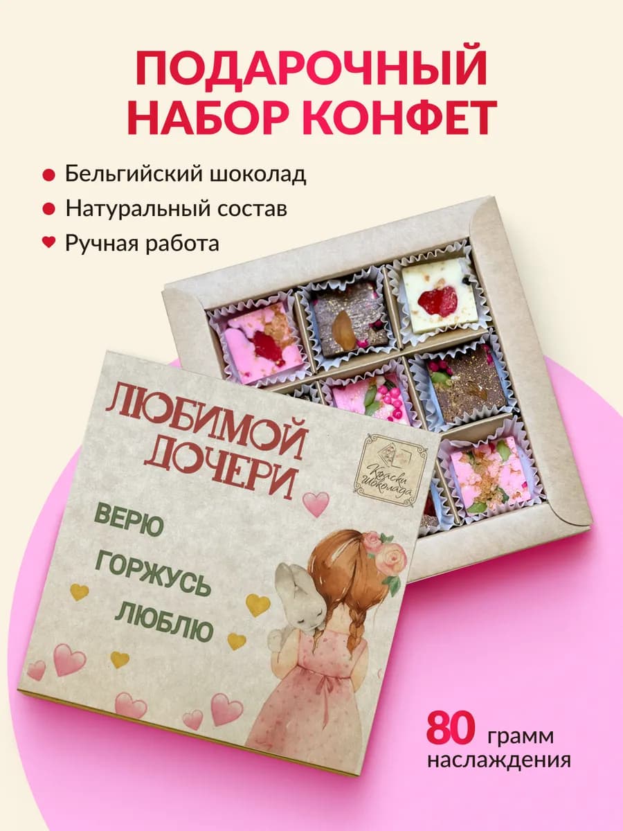 Подарочный набор сладостей Шоколадные конфеты дочери