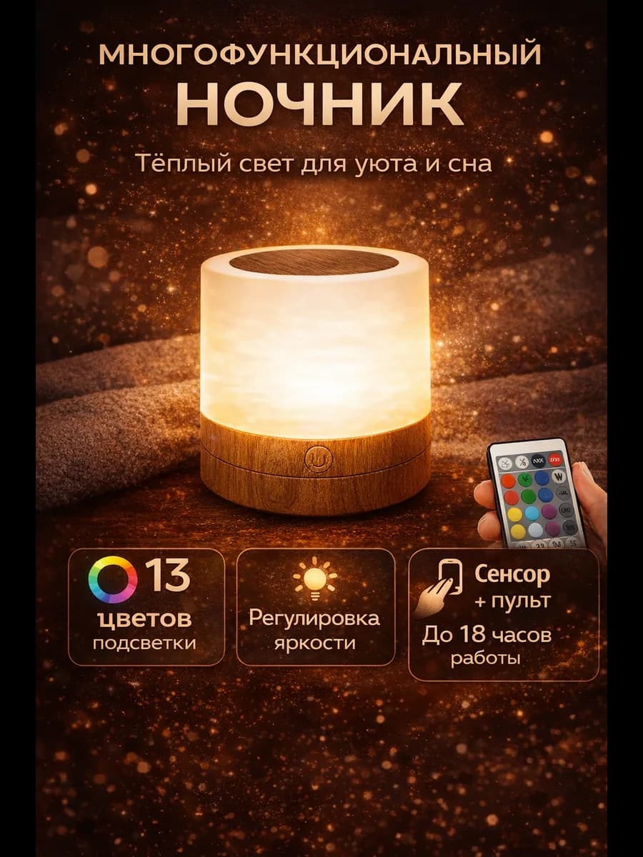 Ночник детский прикроватный светильник