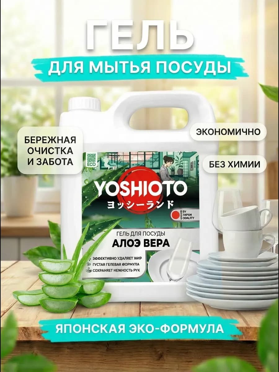 Средство для мытья посуды Алоэ Вера, 5 кг