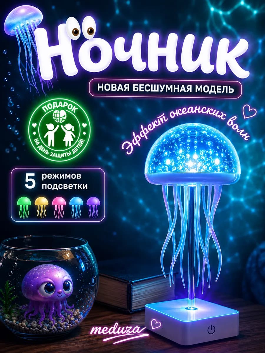 Ночник Медуза танцующая