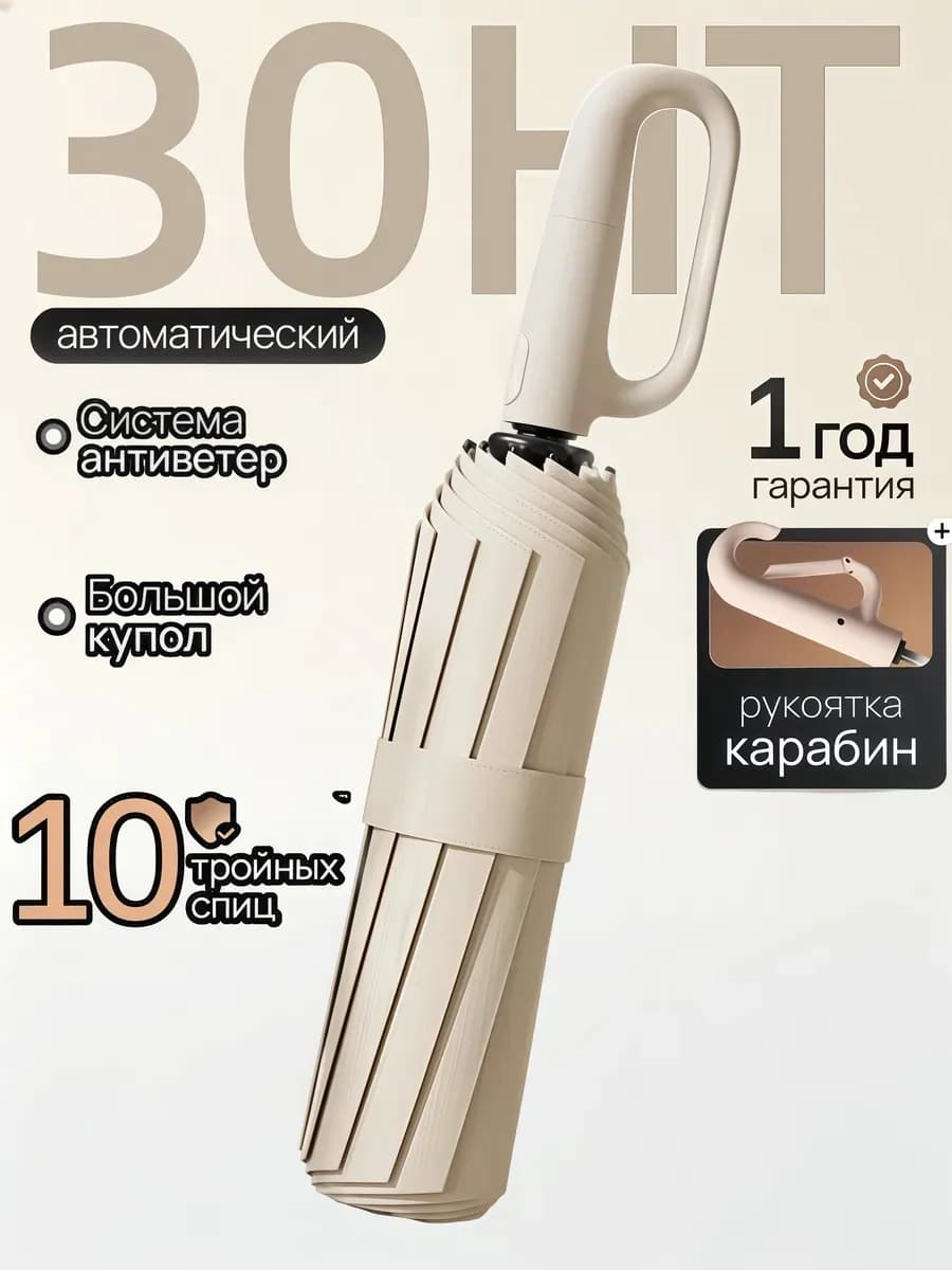 Зонт автомат легкий антиветер