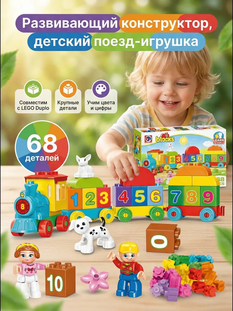 Конструктор для малышей Паровозик