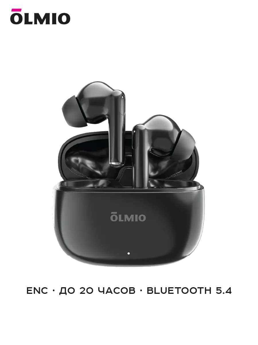 Беспроводные TWS наушники Bluetooth 5.4 с ENC, до 20 ч