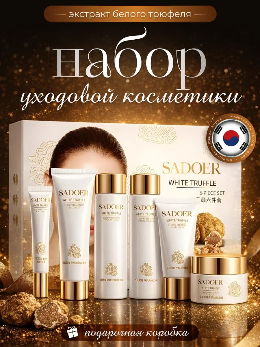 Подарочный набор 6в1 Sadoer White Truffle