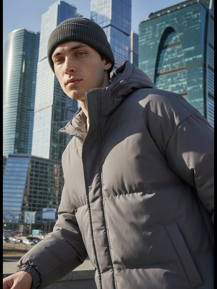 Куртка с капюшоном на синтепоне