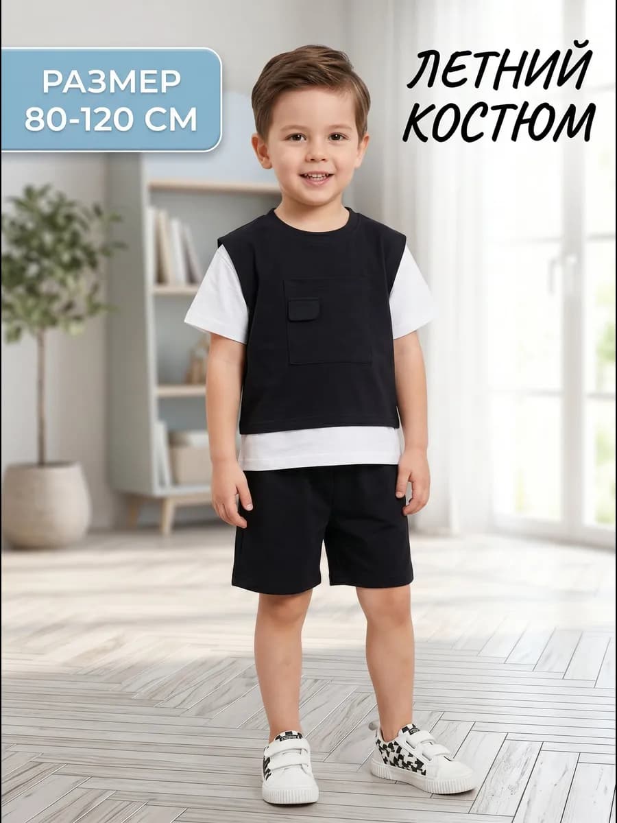 Костюм летний с шортами и футболкой