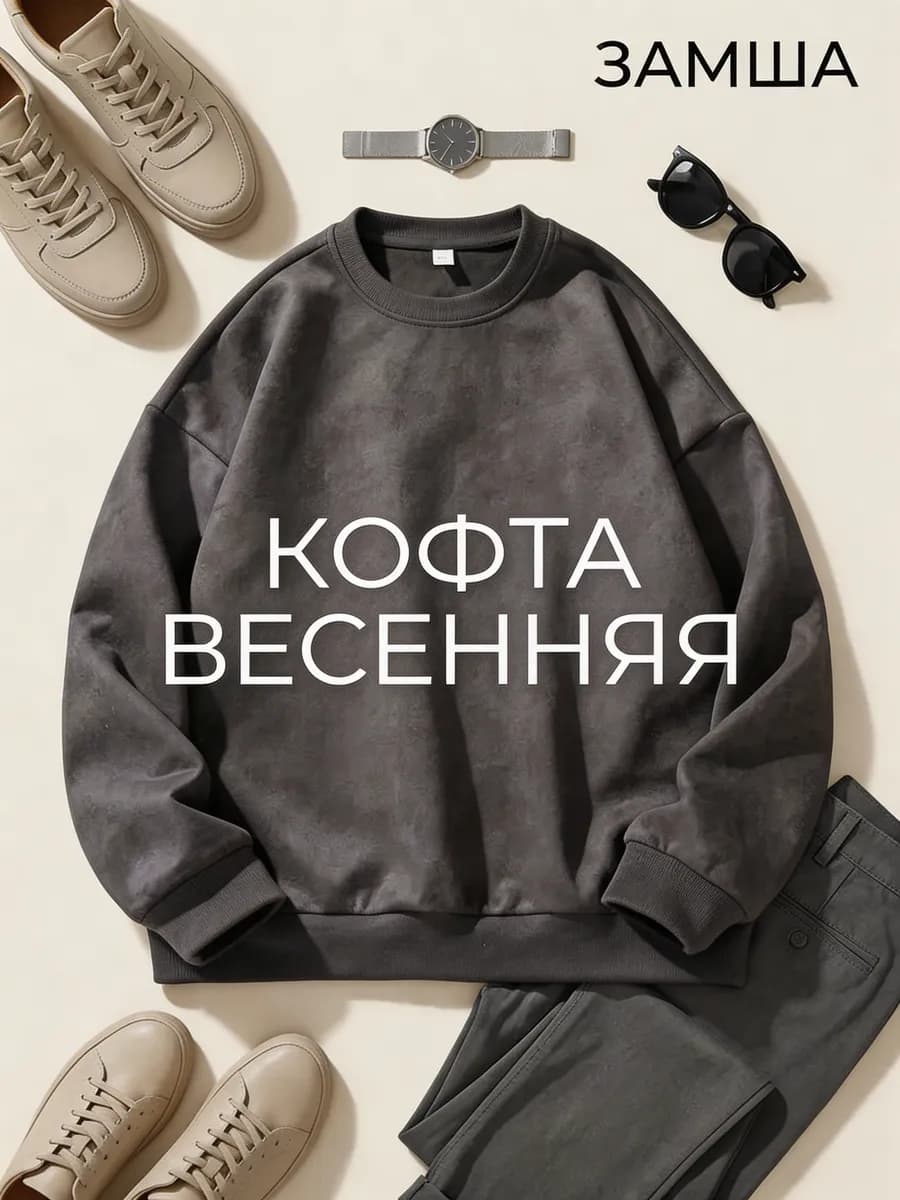 Свитшот оверсайз толстовка кофта