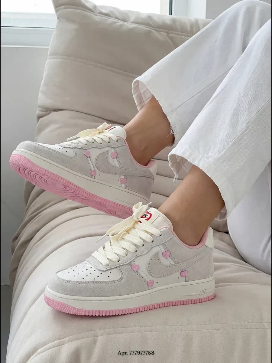 Кроссовки кеды весна air force розовые