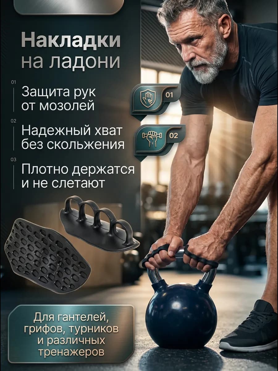 Накладка для тренажеров от мозолей Резиновый держатель
