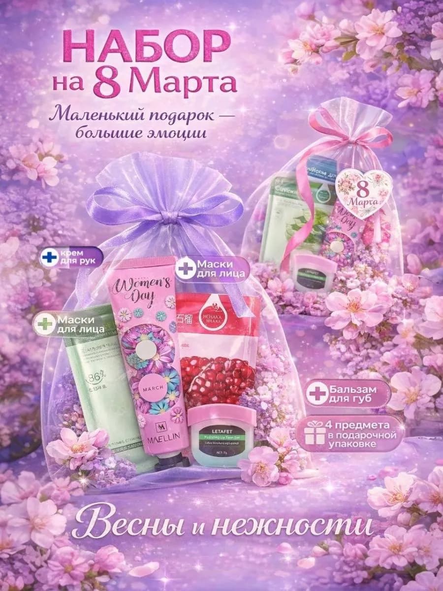 косметики на 8 марта 4в1