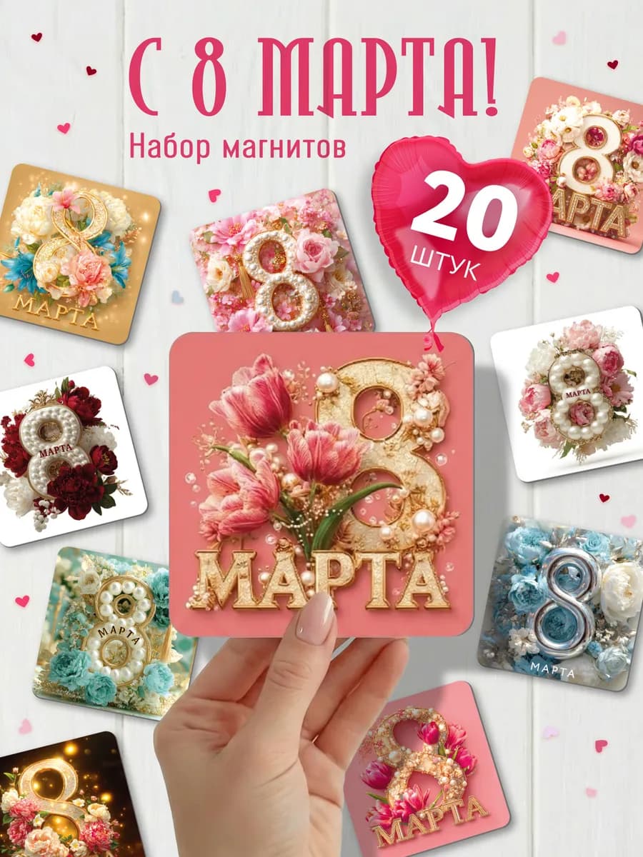 Подарки на 8 марта магниты набор для женщин