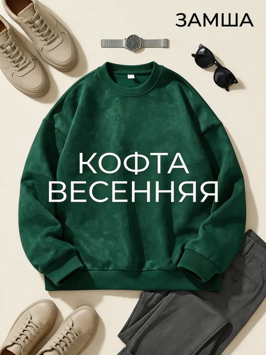 Свитшот оверсайз толстовка кофта