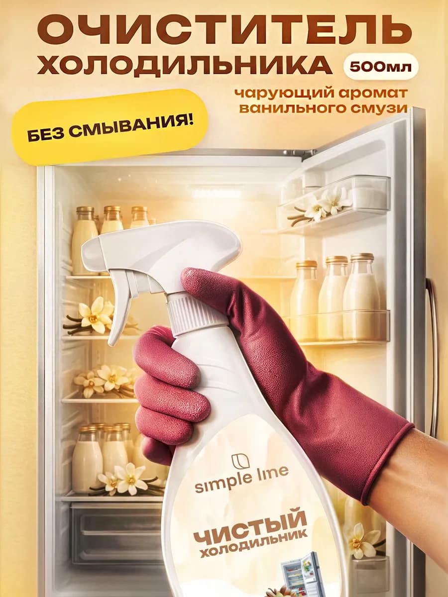 Средство для мытья холодильника внутри и снаружи, от запаха