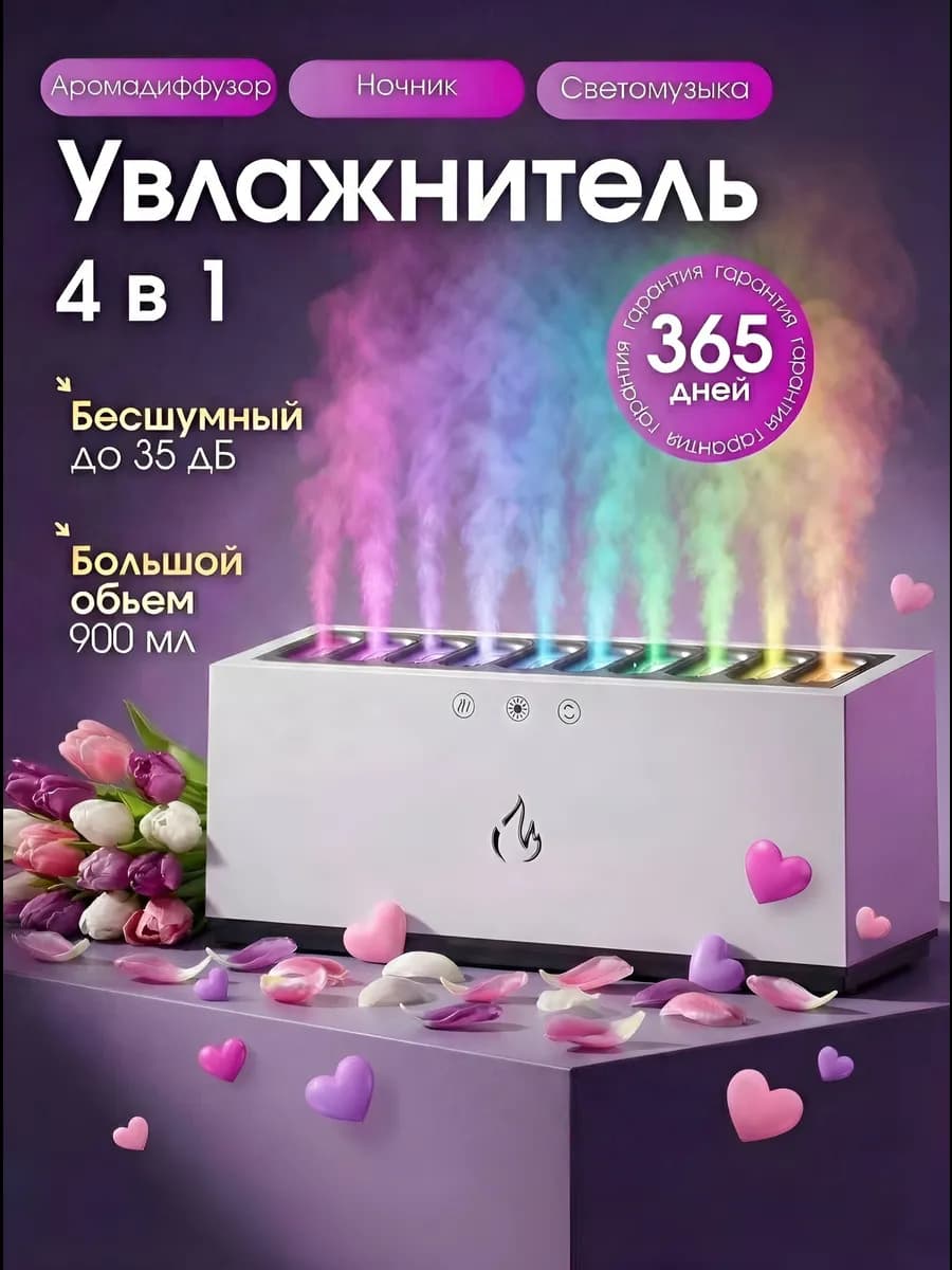 Увлажнитель воздуха для дома ночник с аромадиффузором