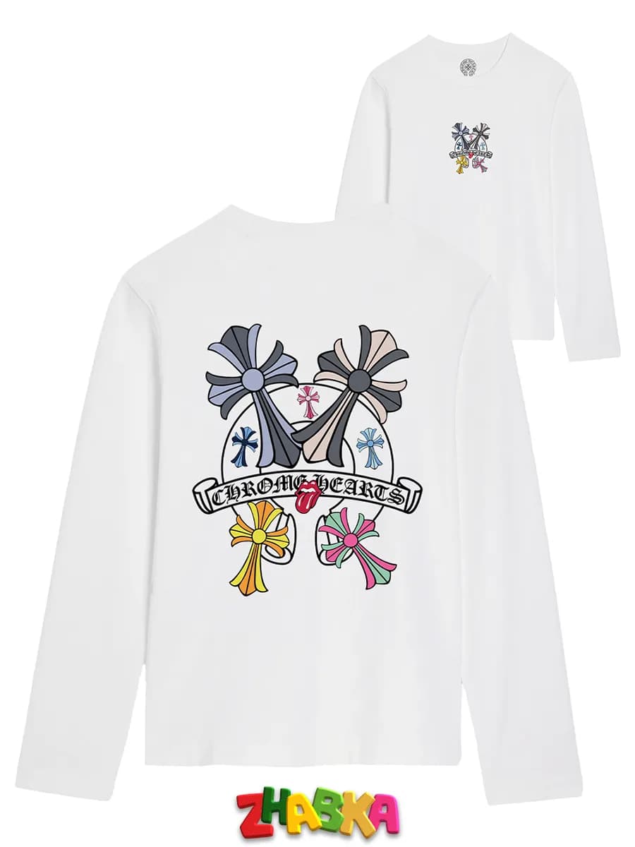 лонгслив с принтом оверсайз chrome hearts sk8