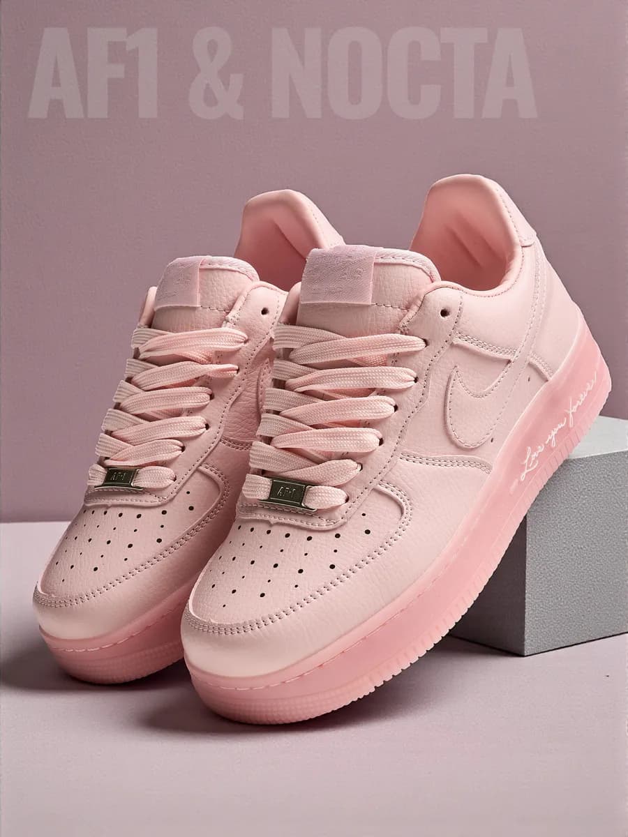 Кроссовки Air Force 1 розовые форсы
