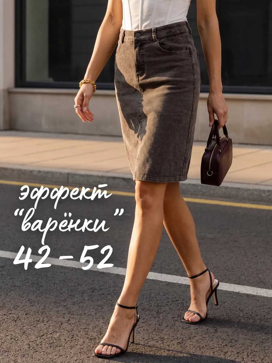 Юбка вельветовая миди варенка