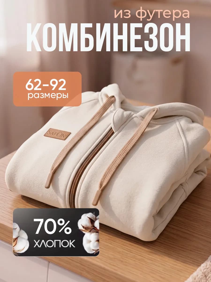 Комбинезон с начёсом для новорождённых