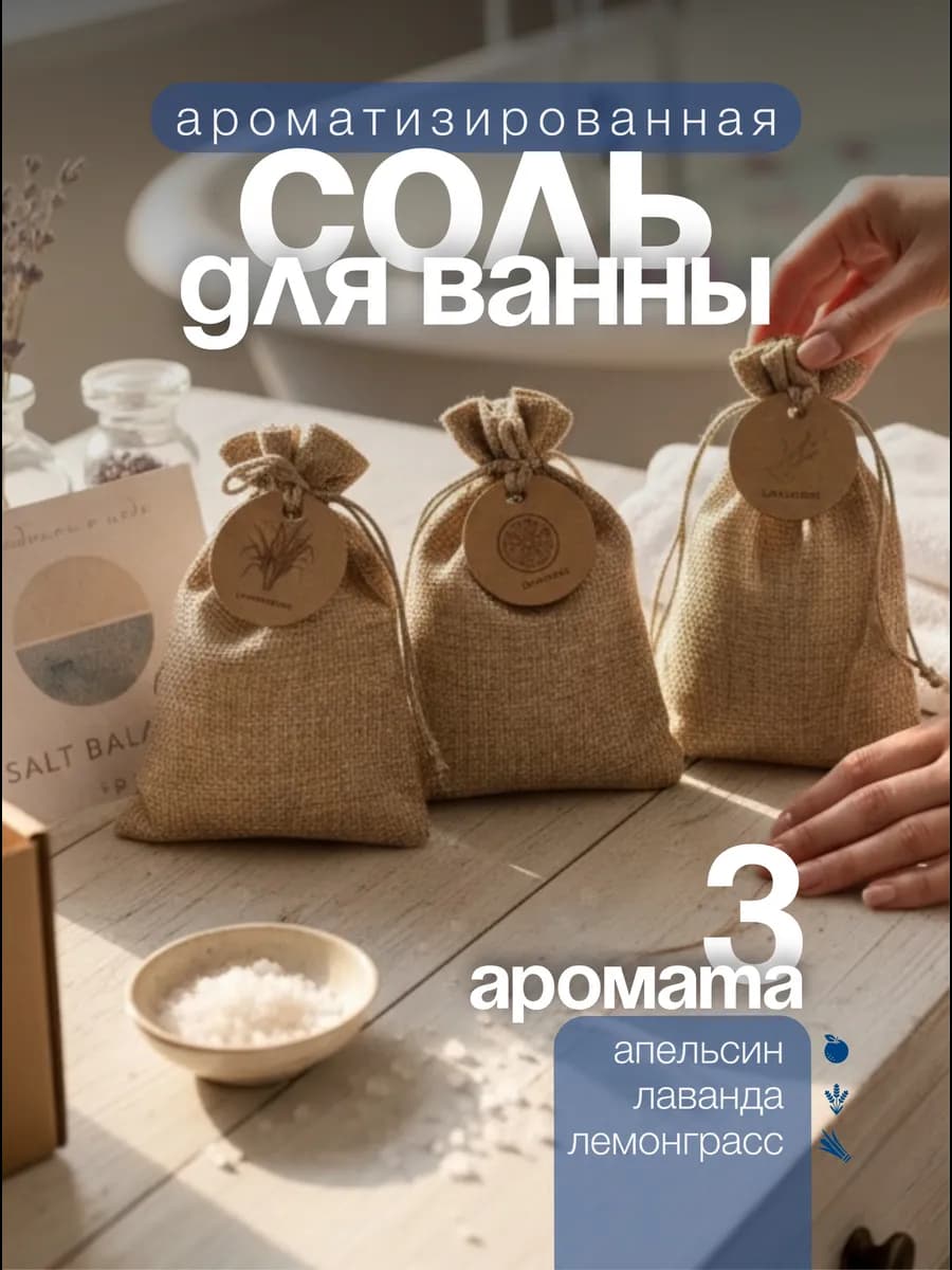 Соль для ванны ароматизированная подарочный набор