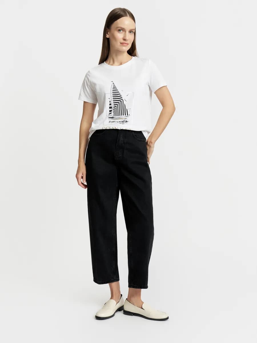 Джинсы баллоны Balloon loose fit укороченные