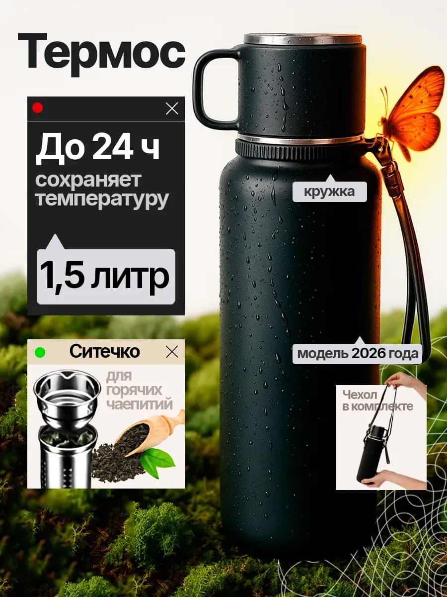 Термос для чая 1,5 литра