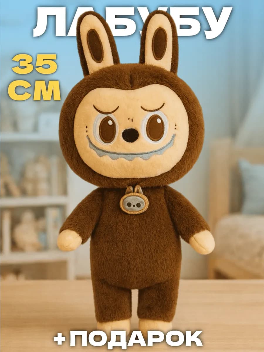 Лабубу игрушка мягкая большой оригинал 35 см