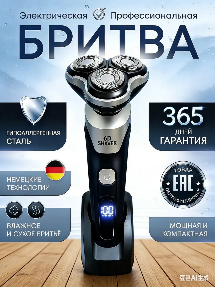 Электробритва для лица с триммером