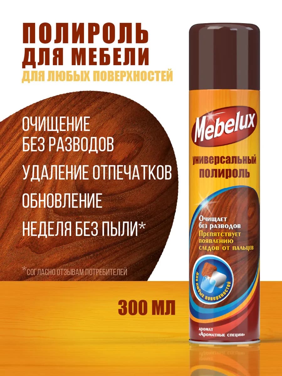 Полироль для мебели и пластика антипыль 300 мл