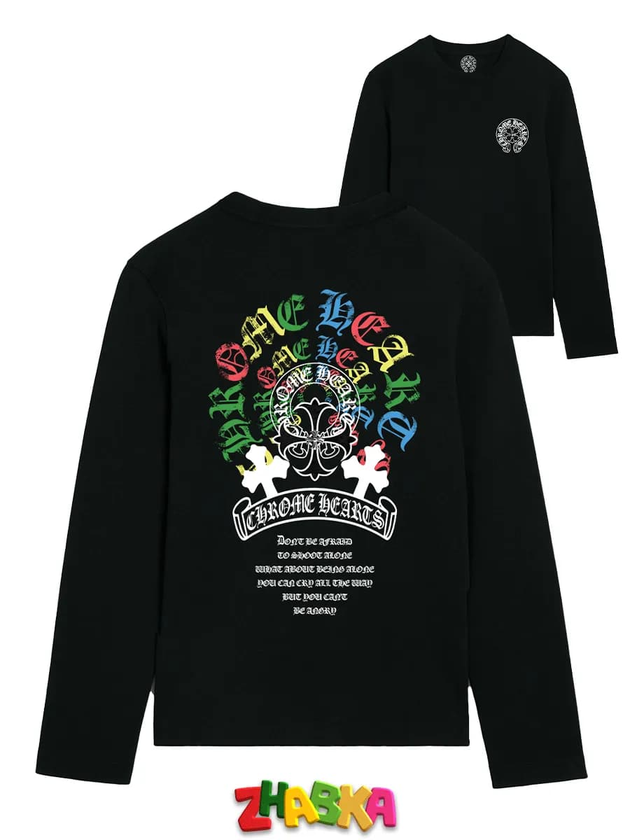 лонгслив с принтом оверсайз chrome hearts sk8