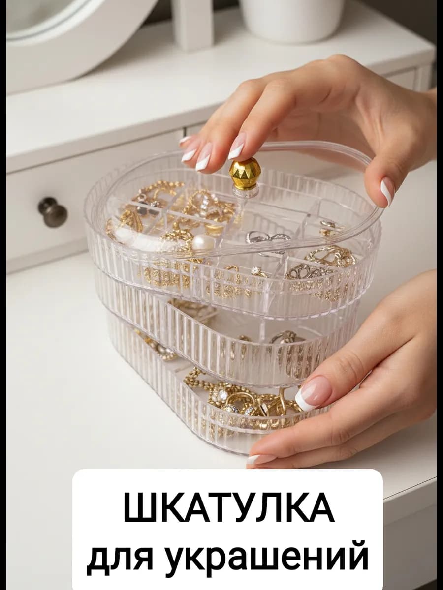 шкатулка для украшений и бижутерии органайзер