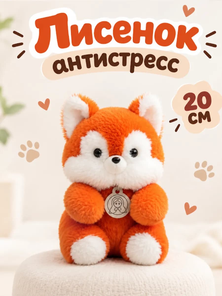 Мягкая игрушка лисенок ароматизированная 20 см