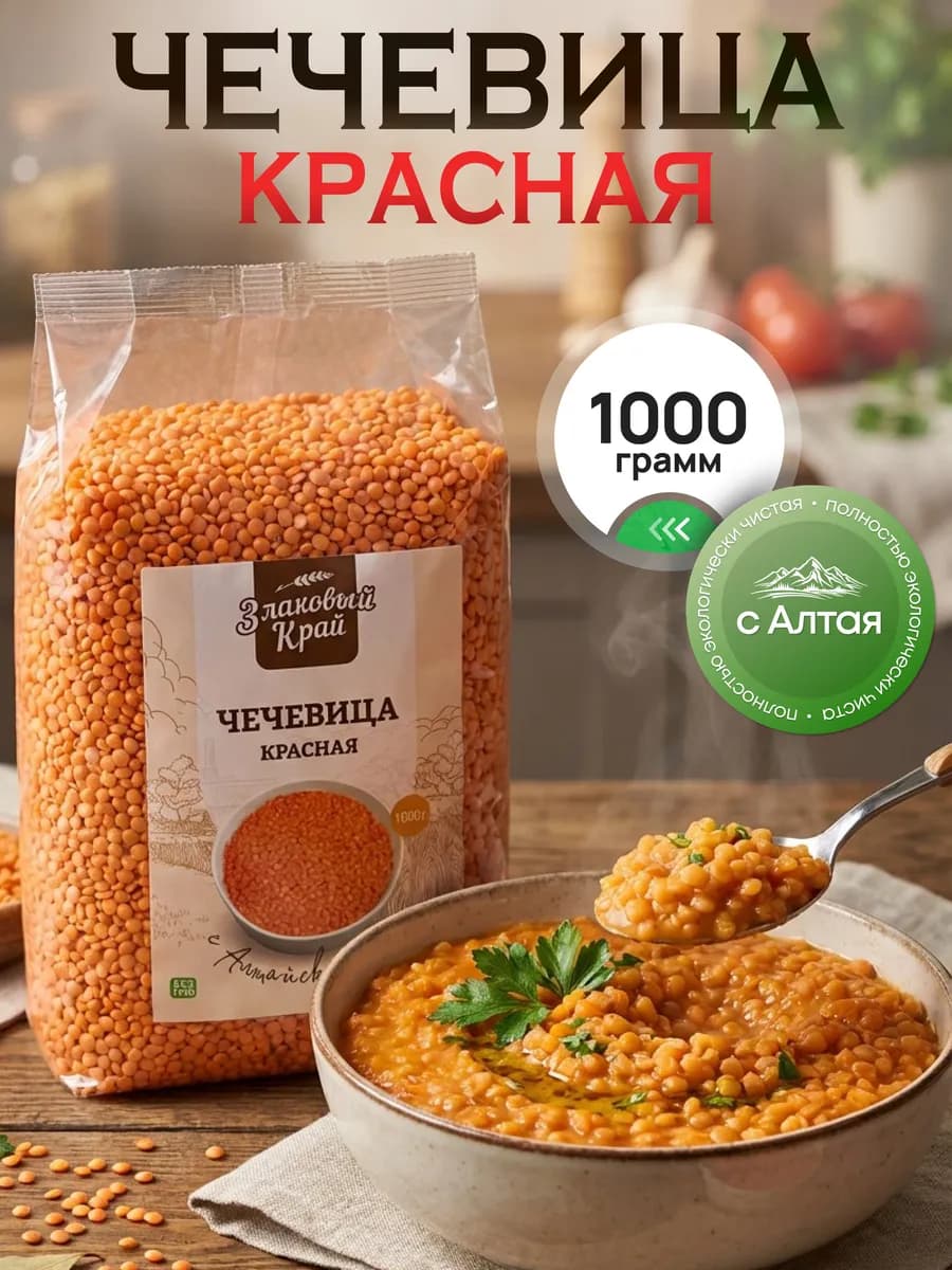 Чечевица красная 1 кг