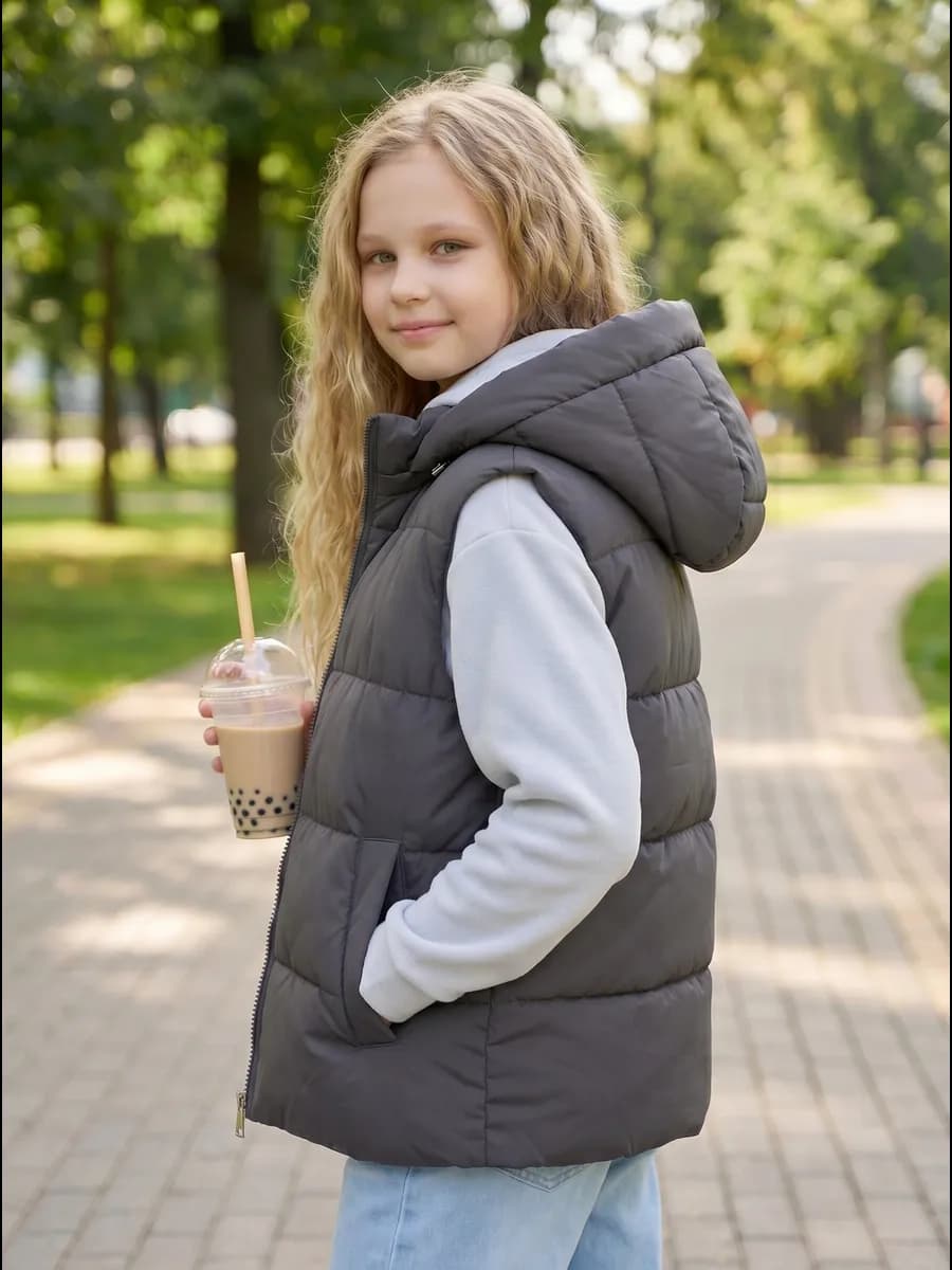 Жилетка-Безрукавка утепленная демисезонная Oversize
