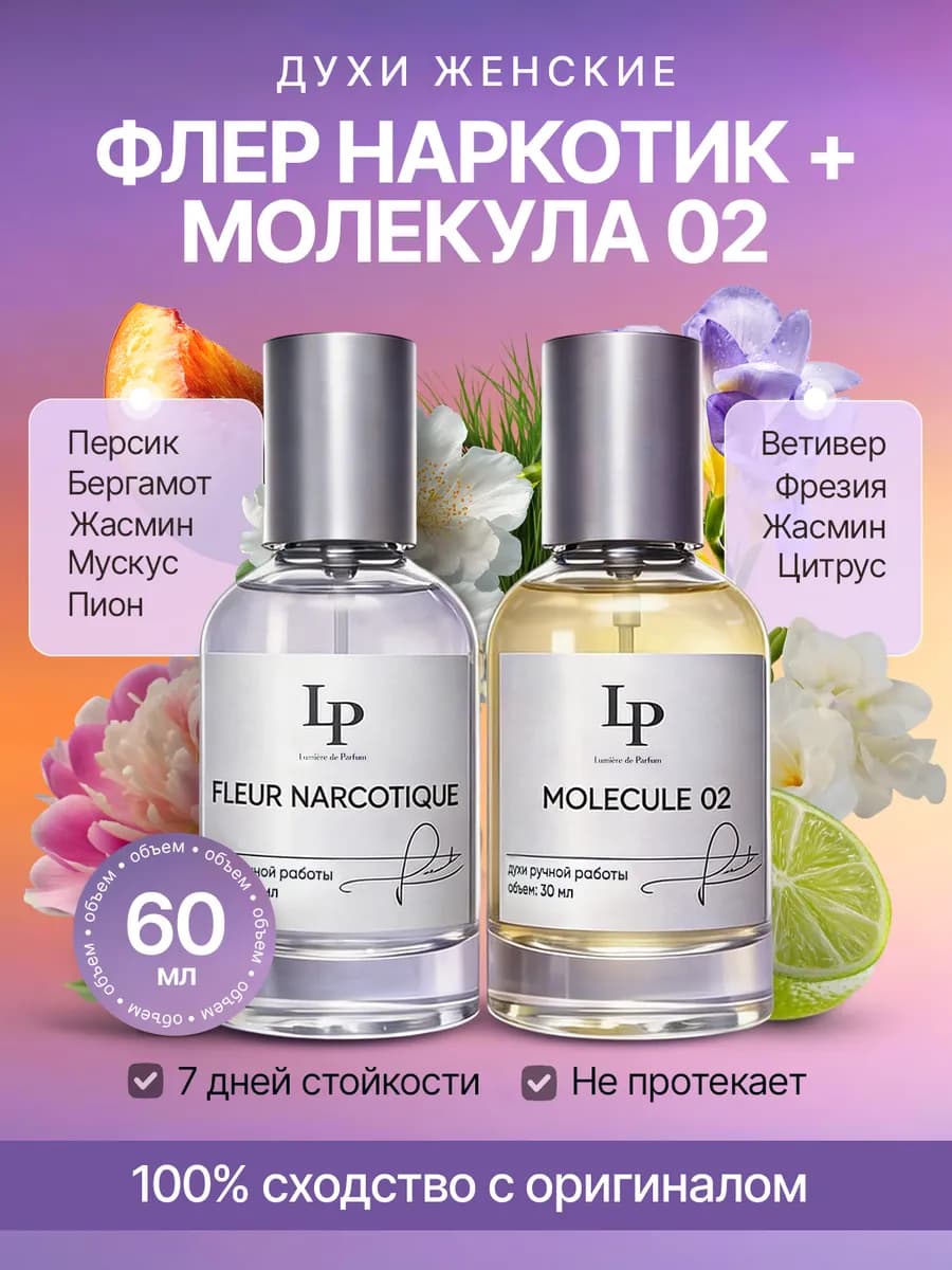 Духи Флер Наркотик и Молекула 02 (2 шт по 30 мл) Fleur Narco…