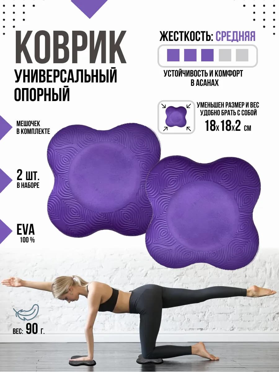 Коврик для фитнеса, коленей и локтей 2 шт