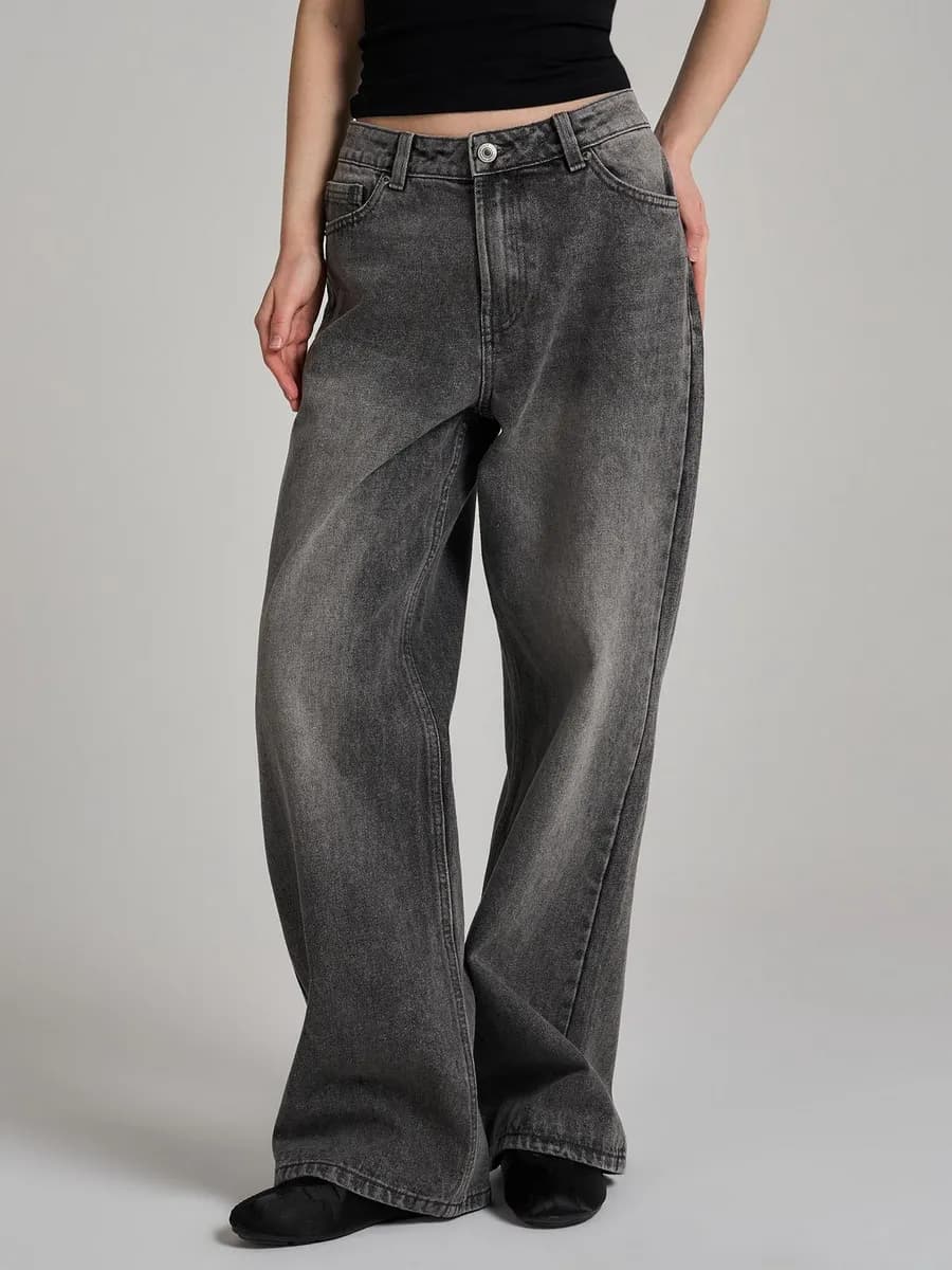 Джинсы Baggy с винтажной стиркой