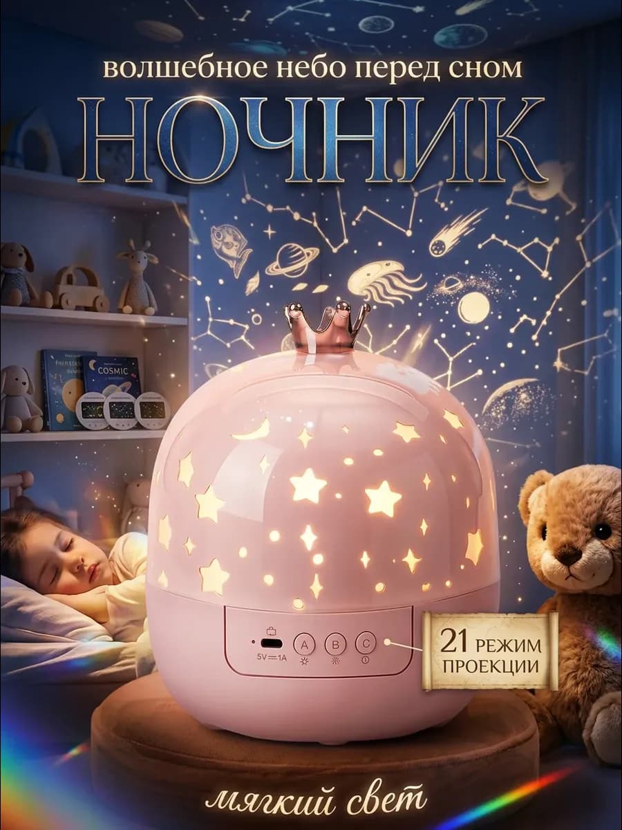 Ночник проектор детский Звездное небо