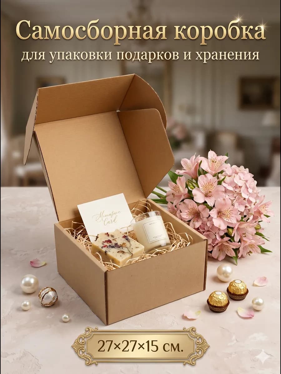 Коробка самосборная для подарков и хранения
