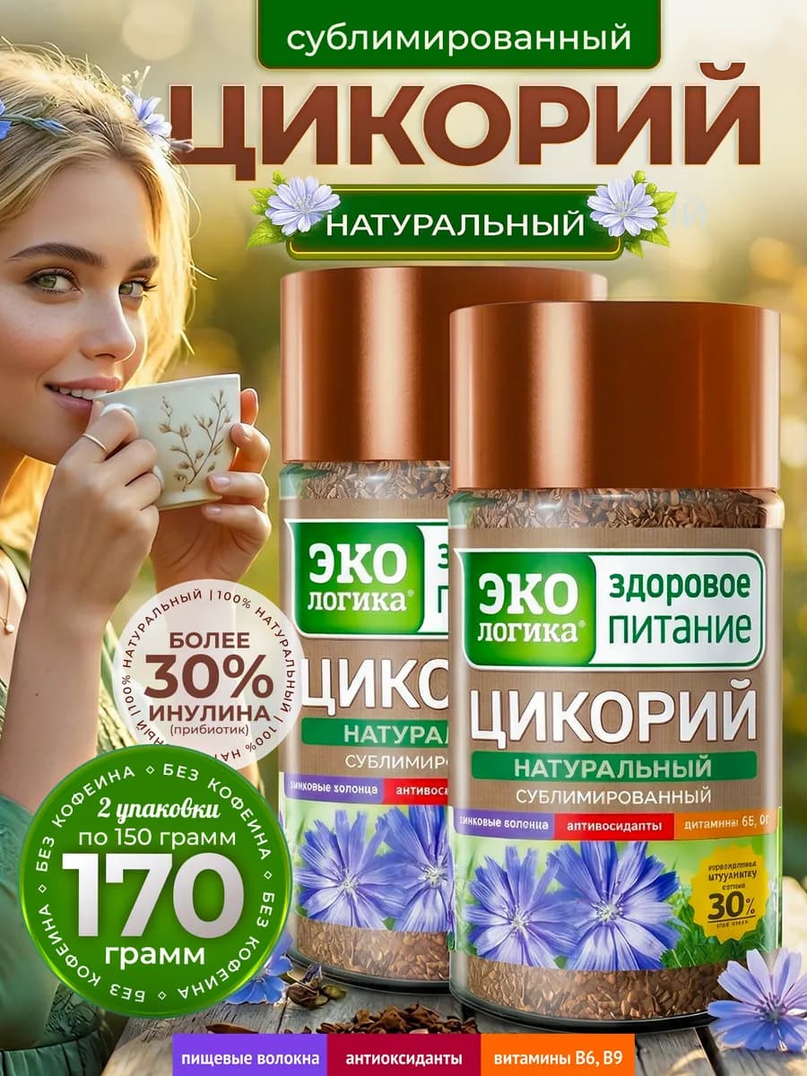 Цикорий растворимый классический, в банке 2х85г