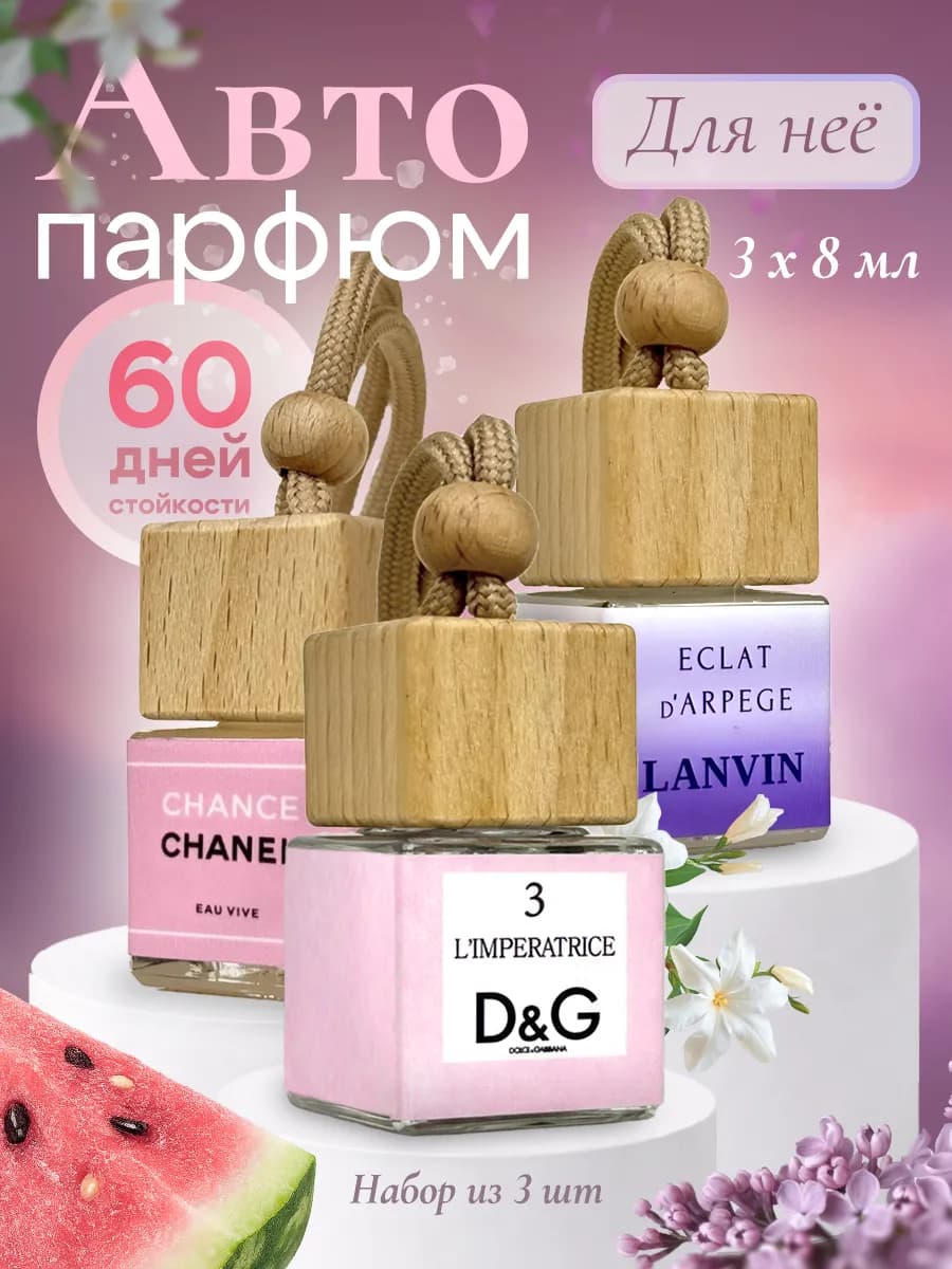 Ароматизатор в машину женский, автопарфюм набор