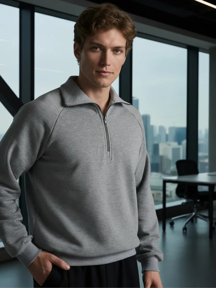 Толстовка Half zip с полузамком