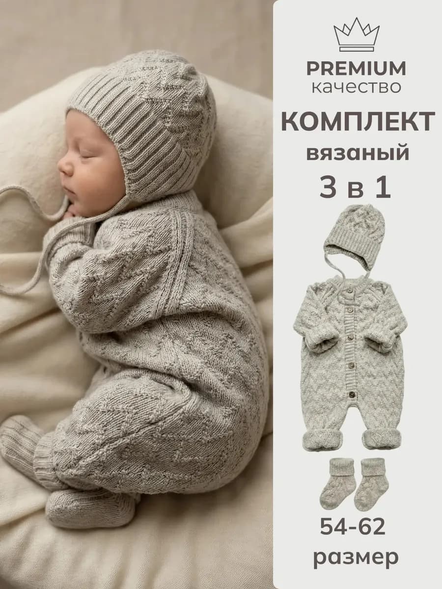 Комбинезон для новорожденных малышей комплект на выписку