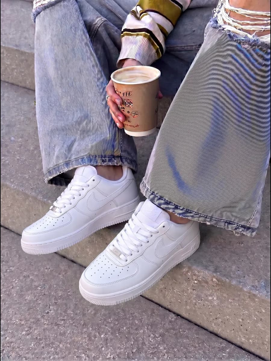 Кроссовки air force 1 белые кеды