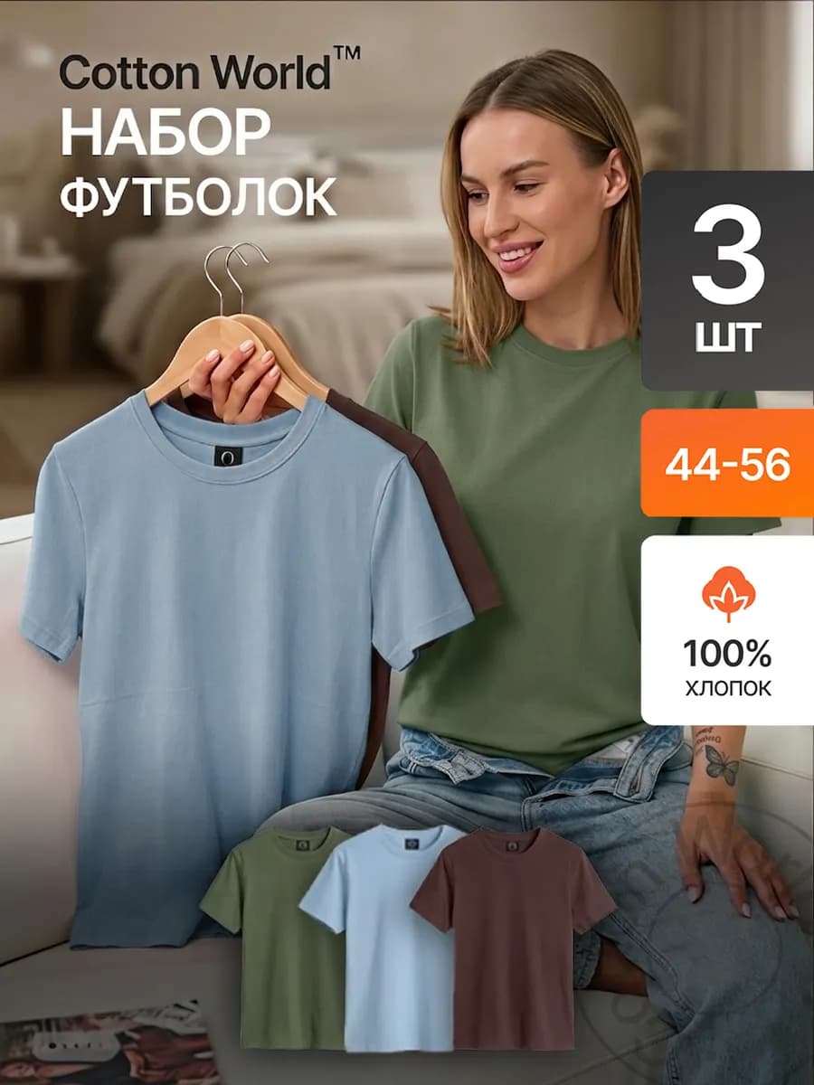 Футболка женская набор 3 шт