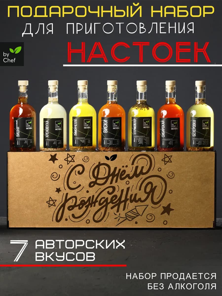Подарочный набор для приготовления настоек на день рождения