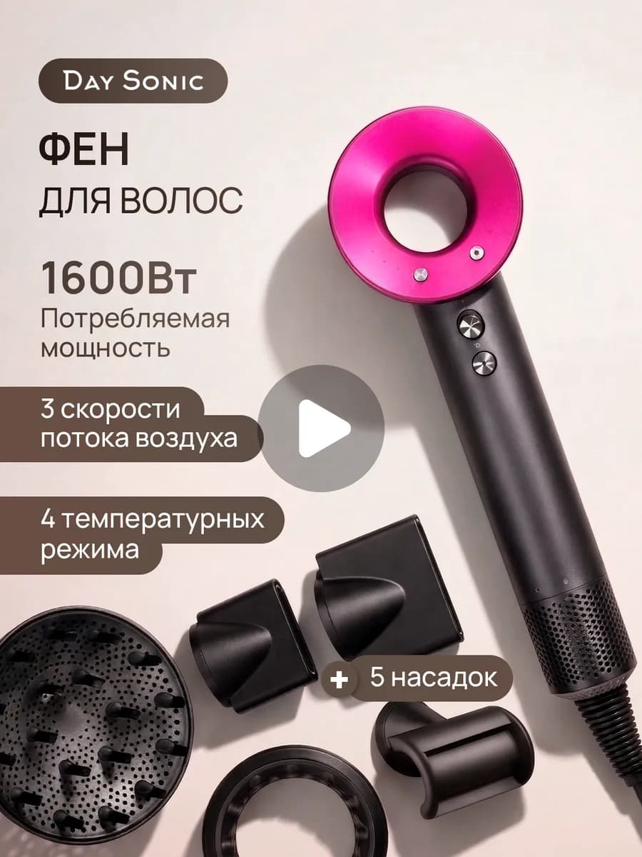 Фен для волос профессиональный 5в1 ICON Air