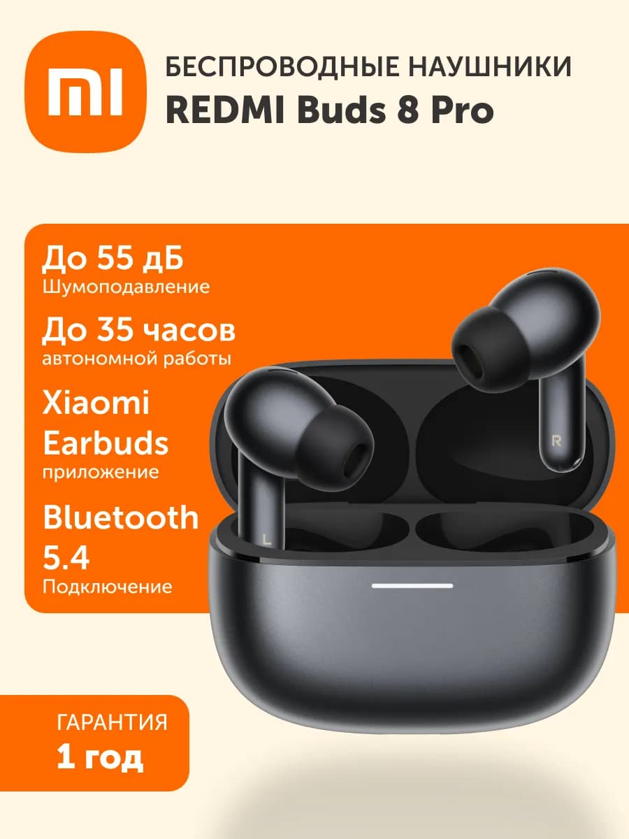 Беспроводные наушники REDMI Buds 8 Pro Obsidian Black