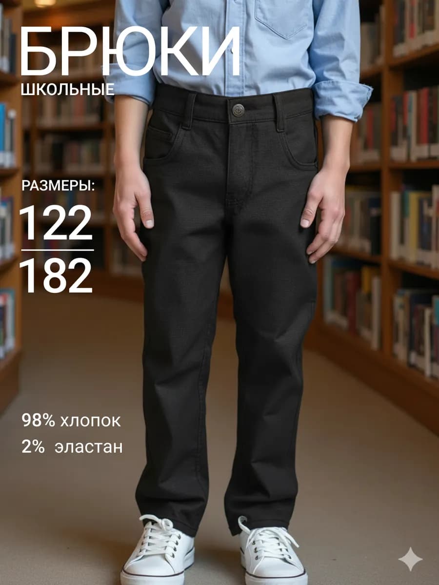 Брюки школьные для мальчика чиносы