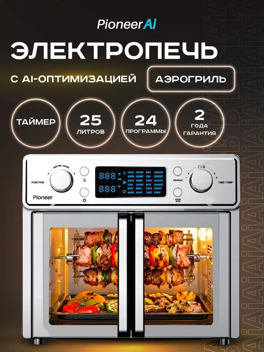 Аэрогриль Мини-печь Шашлычница Электропечь 25 литров